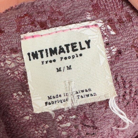 Free People Mauve Layering Top Medium Floral Lace Size Medium Stretch Purple M - Picture 4 of 10